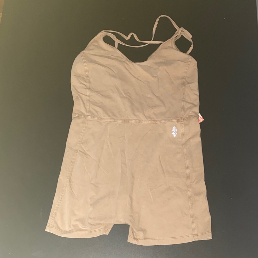 NWT Free People Movememt Sleeveless Romper Burnt Topaz Size Medium